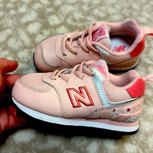 NEW BALANCE TODDLER 574 BUNGEE - PINK HAZE/DESERT PINK FLORAL 6.5